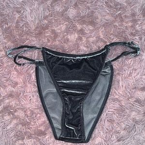 Gray Velvet Bikini Bottoms size M